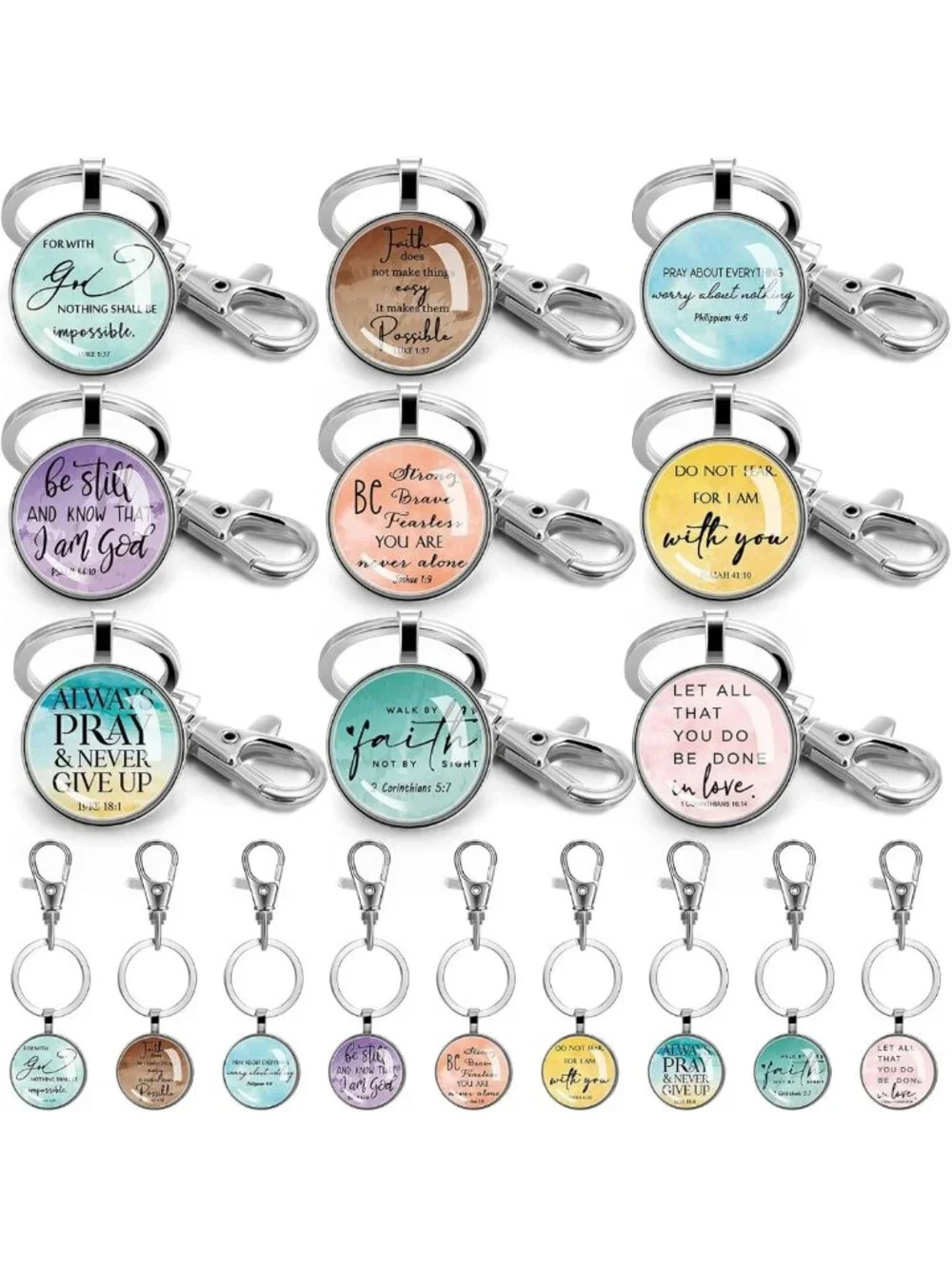 Stylish Keychain Set for Women & Men - Perfect Gift, Bulk Buy, Trendy